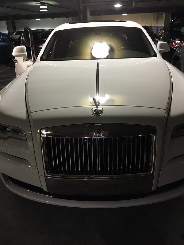 Rolls-Royce in the Miami window tinting shop bay